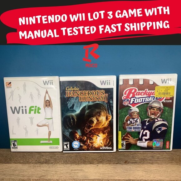 NINTENDO WII‎ LOT 3 GAME WITH MANUAL TESTED FAST SHIPPING (VG9) - Picture 1 of 4